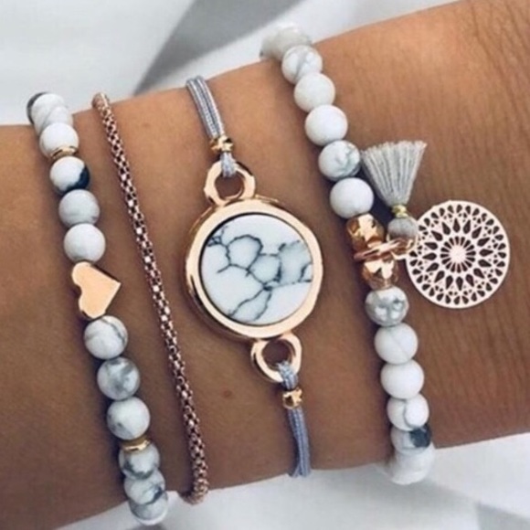 Jewelry - 3 for $15 4 Piece Bohemian Layered Bracelets Set